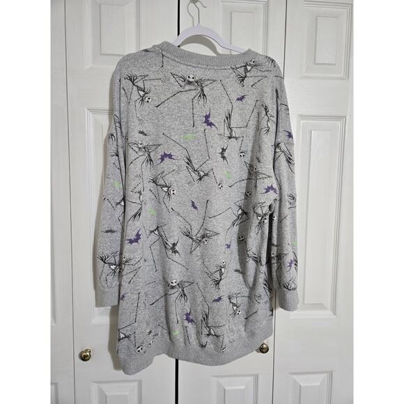 Disney Tim Burton nightmare before Christmas xl women's gray pajama top - Picture 4 of 9